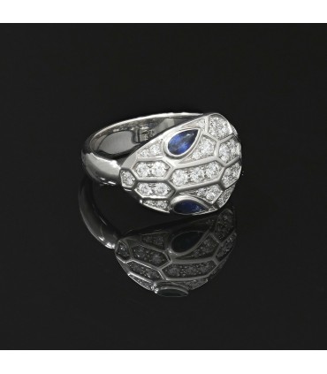 Bulgari Serpenti sapphires, diamonds and gold ring