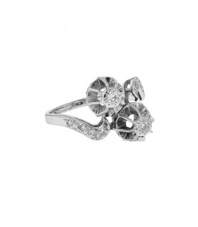 Bague toi & moi or et diamants