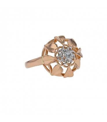 Diamond and gold ring