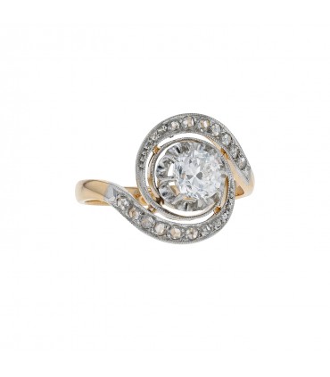 Bague Tourbillon or et diamants