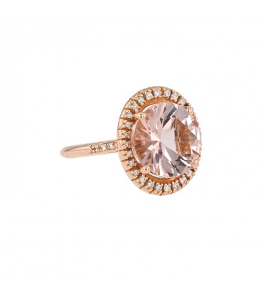 Mauboussin Vraiment Toi morganite, diamonds and gold ring