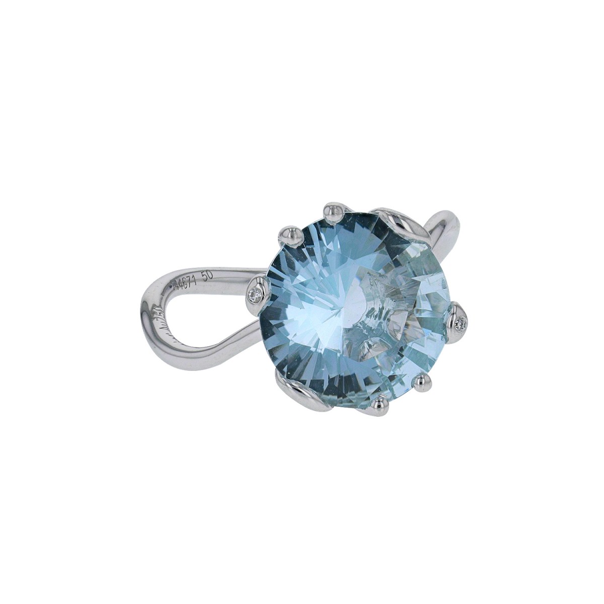 Dior Oui aquamarine diamonds and gold ring