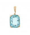 Aquamarine and gold pendant