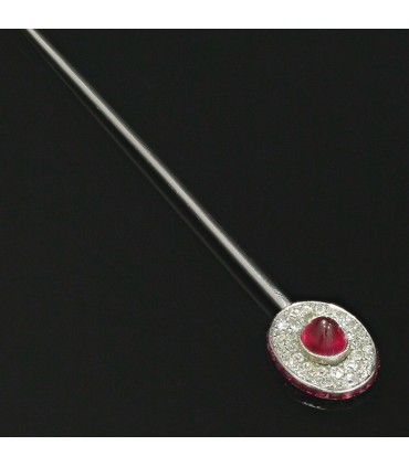 Diamonds, rubies and platinum pin