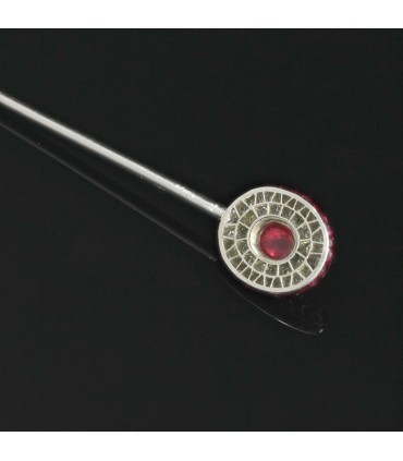 Diamonds, rubies and platinum pin