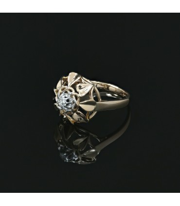 Diamond and gold ring