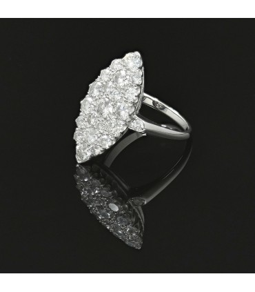 Bague marquise or et diamants