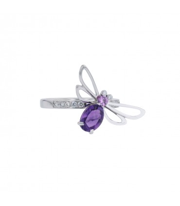 Chaumet Attrape-Moi Si Tu M’aimes diamonds, amethyst, tourmaline and gold ring