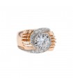 Diamonds, gold and platinum ring