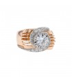 Diamonds, gold and platinum ring