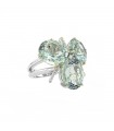 Diamonds, aquamarine and gold ring