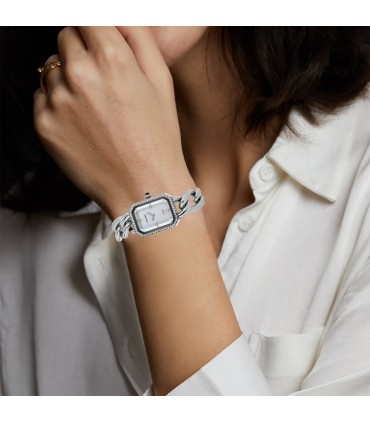 Chanel Première stainless steel and diamonds watch