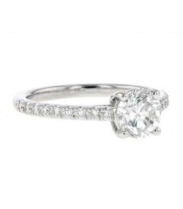 Bague solitaire or et diamant - Certificat GIA 0,99 ct F VS1