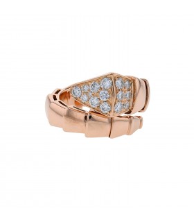 Bulgari Serpenti diamonds and gold ring