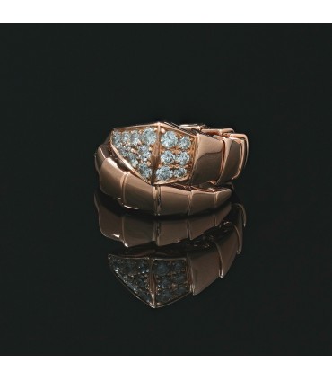 Bulgari Serpenti diamonds and gold ring