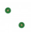 Jade and gold earrings