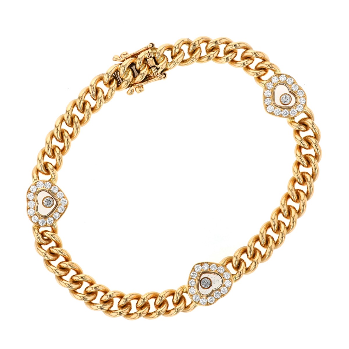 Chopard - 18K White Gold 20 Carat Micro Pave Diamond Link Bracelet –  Robinson's Jewelers