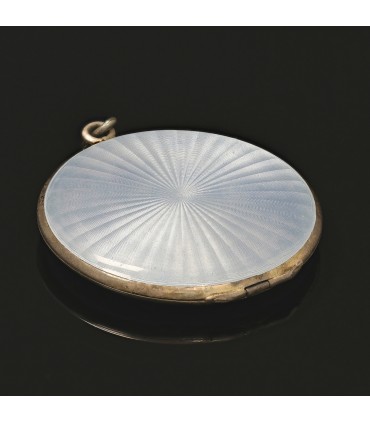 Enamel and silver pendant