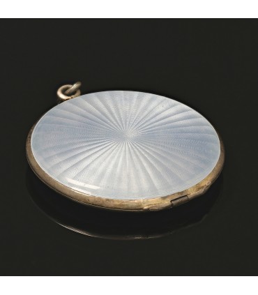 Enamel and silver pendant