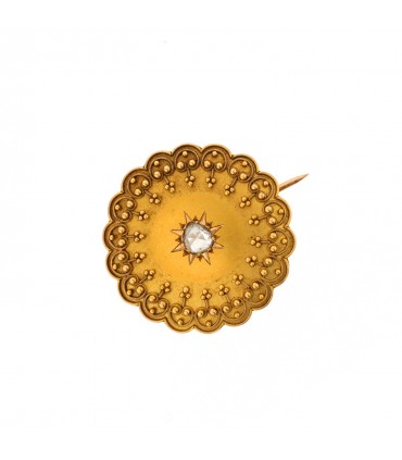 Broche or et diamant