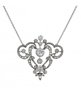 Diamonds, gold and platinum necklace