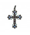 Diamonds, rubies, enamel and 18k gold necklace