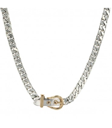 Hermès Ceinture silver and gold necklace