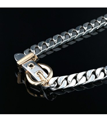 Hermès Ceinture silver and gold necklace