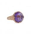 Bulgari Parentesi Cocktail, diamonds, amethyst and gold ring