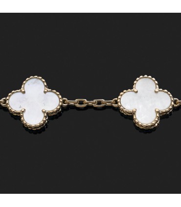 Van Cleef & Arpels Vintage Alhambra mother of pearl and gold bracelet