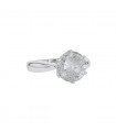 Bague solitaire platine et diamant - Diamant 4,10 cts