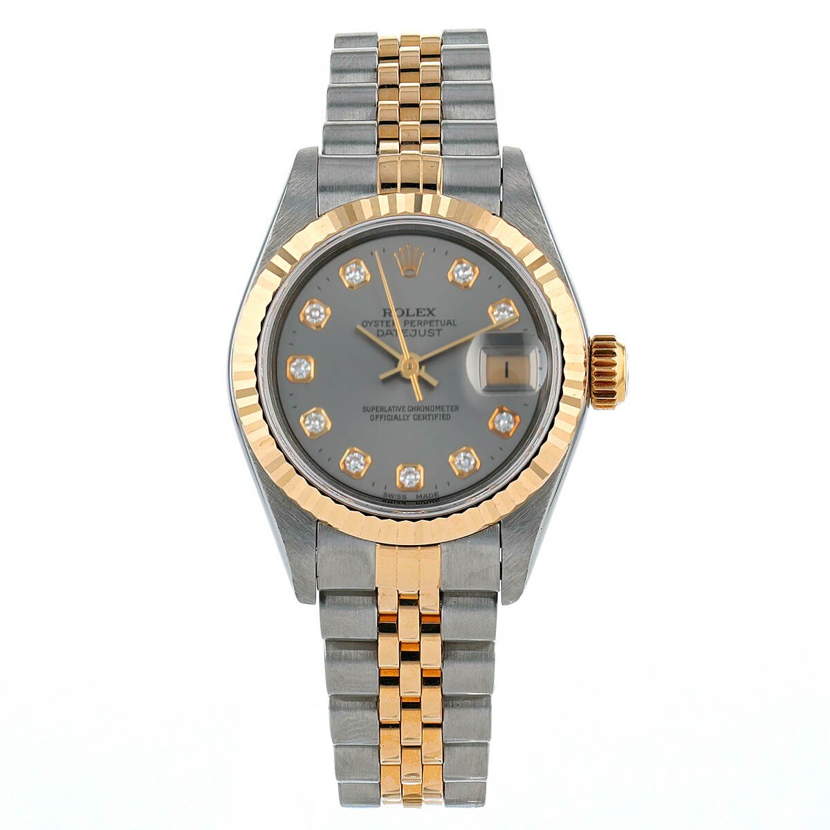 Rolex DateJust stainless steel and gold watch Circa