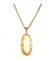 Citrine and gold necklace