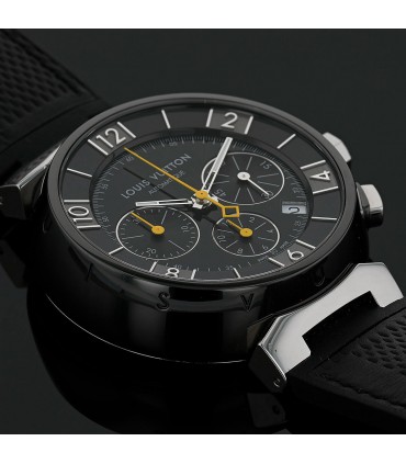 Louis Vuitton Tambour Chronographe ceramic and stainless steel watch