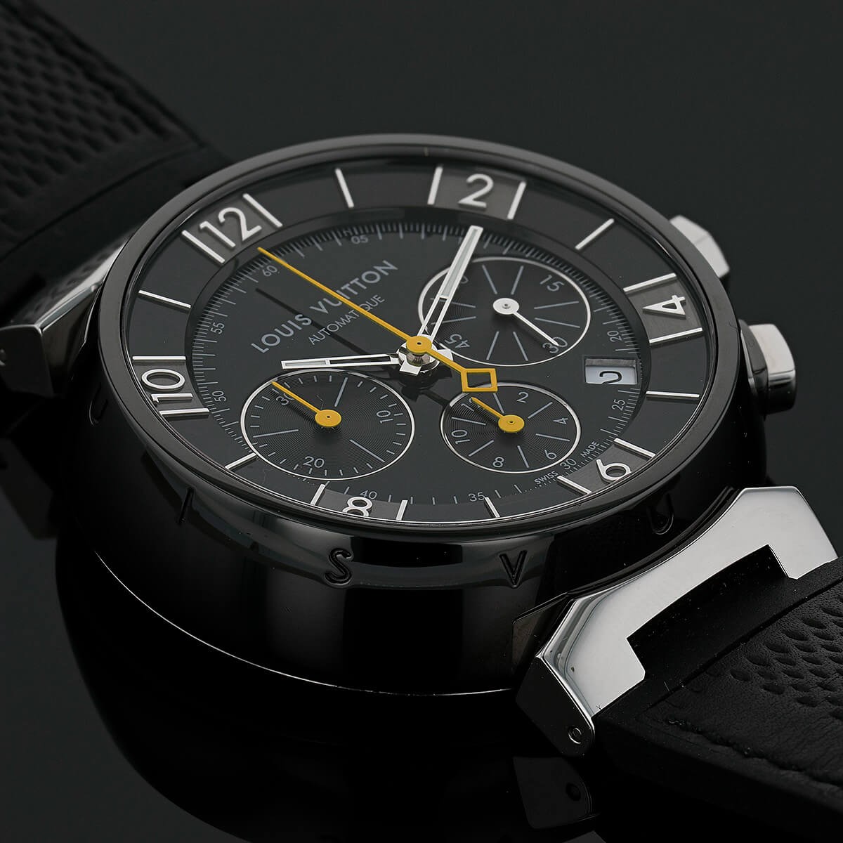 Louis Vuitton Tambour Chronographe ceramic and stainless steel watch