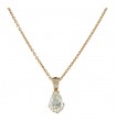 Collier or et diamant poire