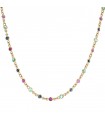 Collier or, saphirs, émeraudes et rubis