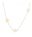 Morganne Bello Friandise Trèfle moon stone and gold necklace