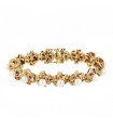 Cultured pearls and gold bracelet