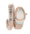 Bulgari Serpenti gold and stainless steel watch