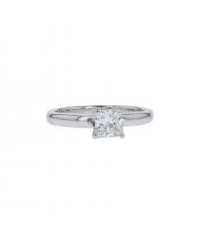 De Beers diamond and gold ring - De Beers Certificate 0,71 ct D VS2