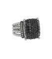 David Yurman black diamonds and silver ring