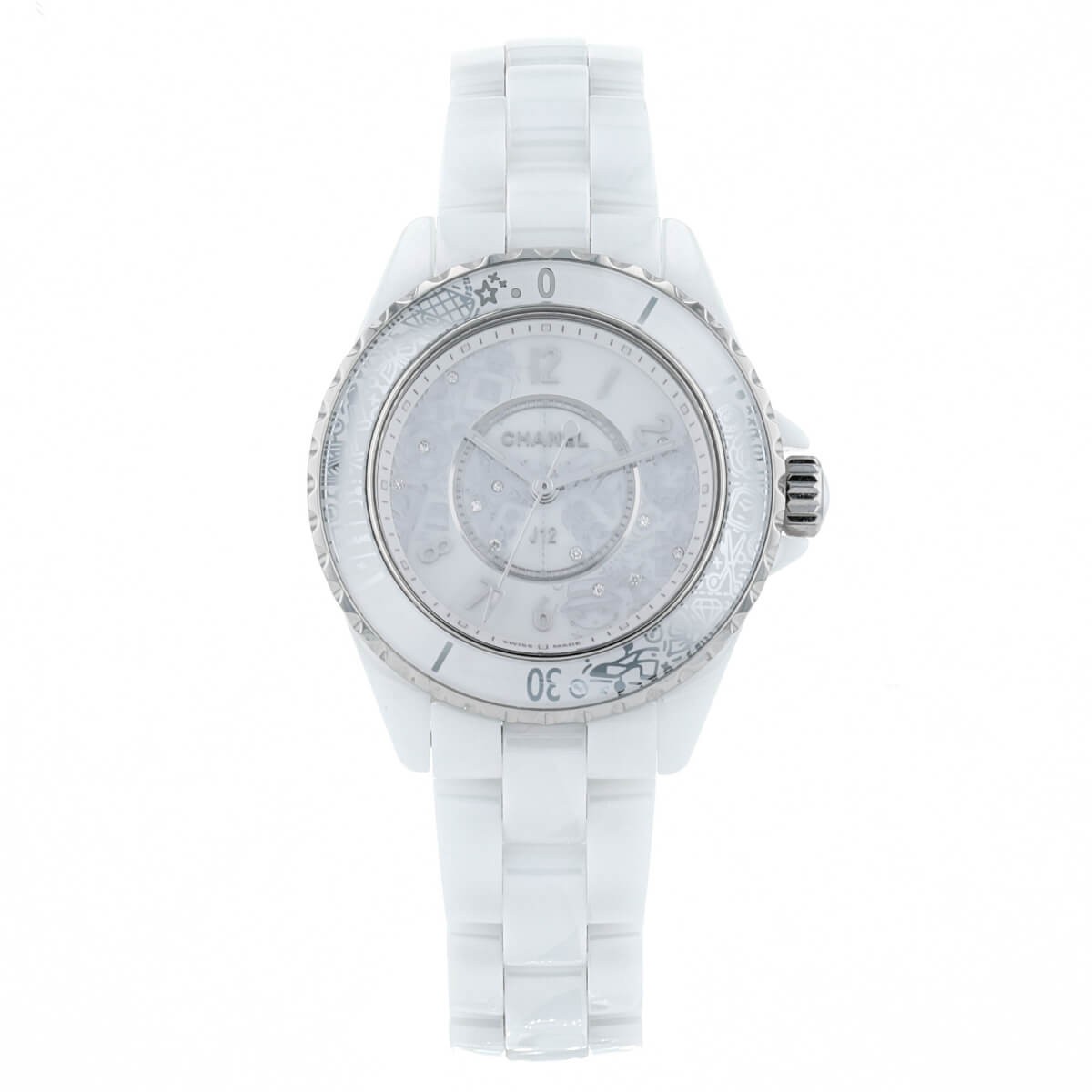 Chanel J12 Diamond Bezel Ceramic Mens Watch