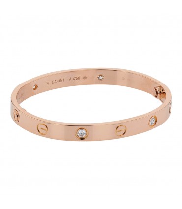 Bracelet Cartier Love 4 Diamants Taille 16