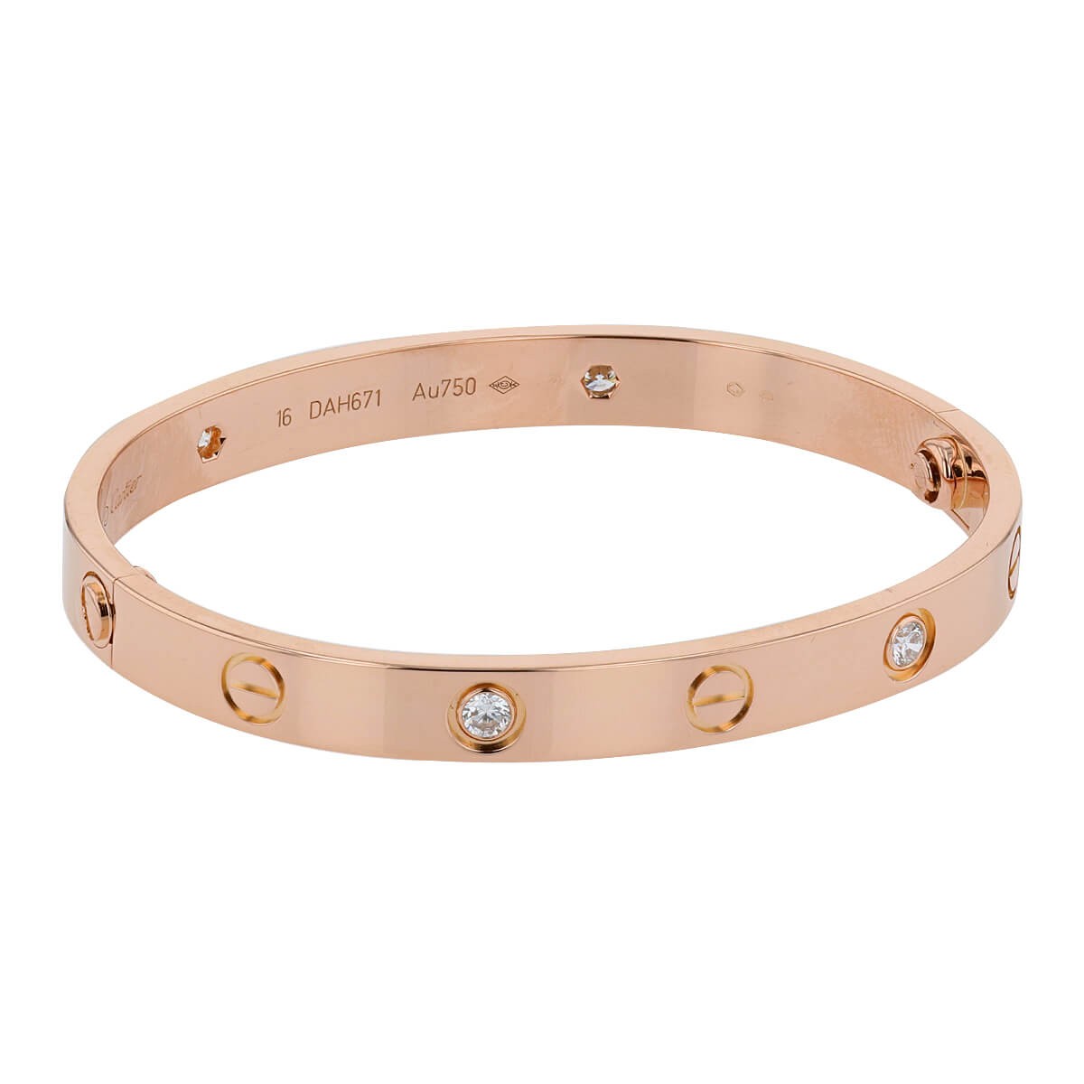 Cartier - CARTIER LOVE 18K ROSE GOLD LOVE SIZE 17 BRACELET