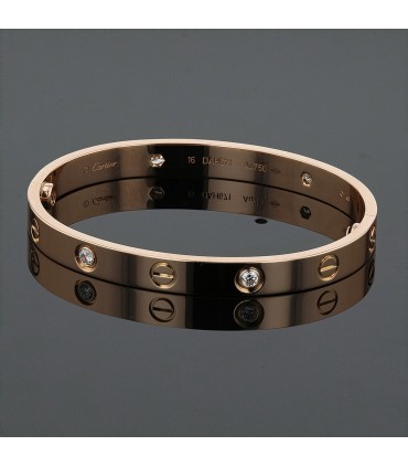 Bracelet Cartier Love 4 Diamants Taille 16