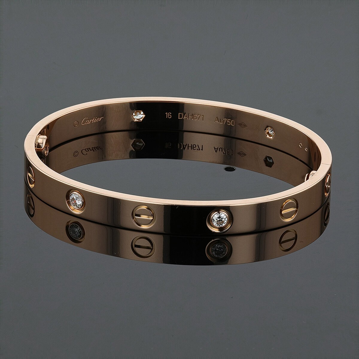 Cartier Love Bracelet 4 diamonds 18K Rose Gold 517132  Beladora