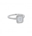 Bague solitaire or et diamants - Diamant 0,88 ct D VS1