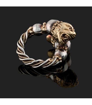 Bague Zolotas tête de lion