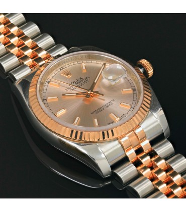 Rolex DateJust stainless steel and gold watch circa 2010